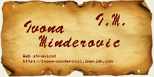 Ivona Minderović vizit kartica